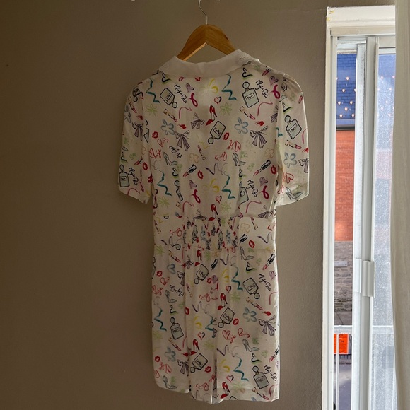 Maje Graphic-Print Lace-Trimmed Woven Playsuit - Picture 4 of 9